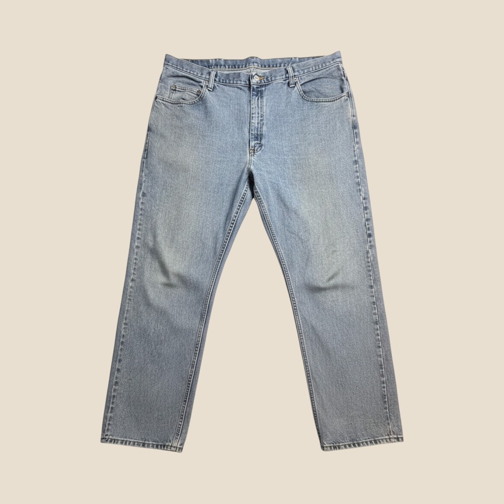 Wrangler Jeans Mens 40x32 (40x30) 97601VR Light Blue Authentic Straight Denim